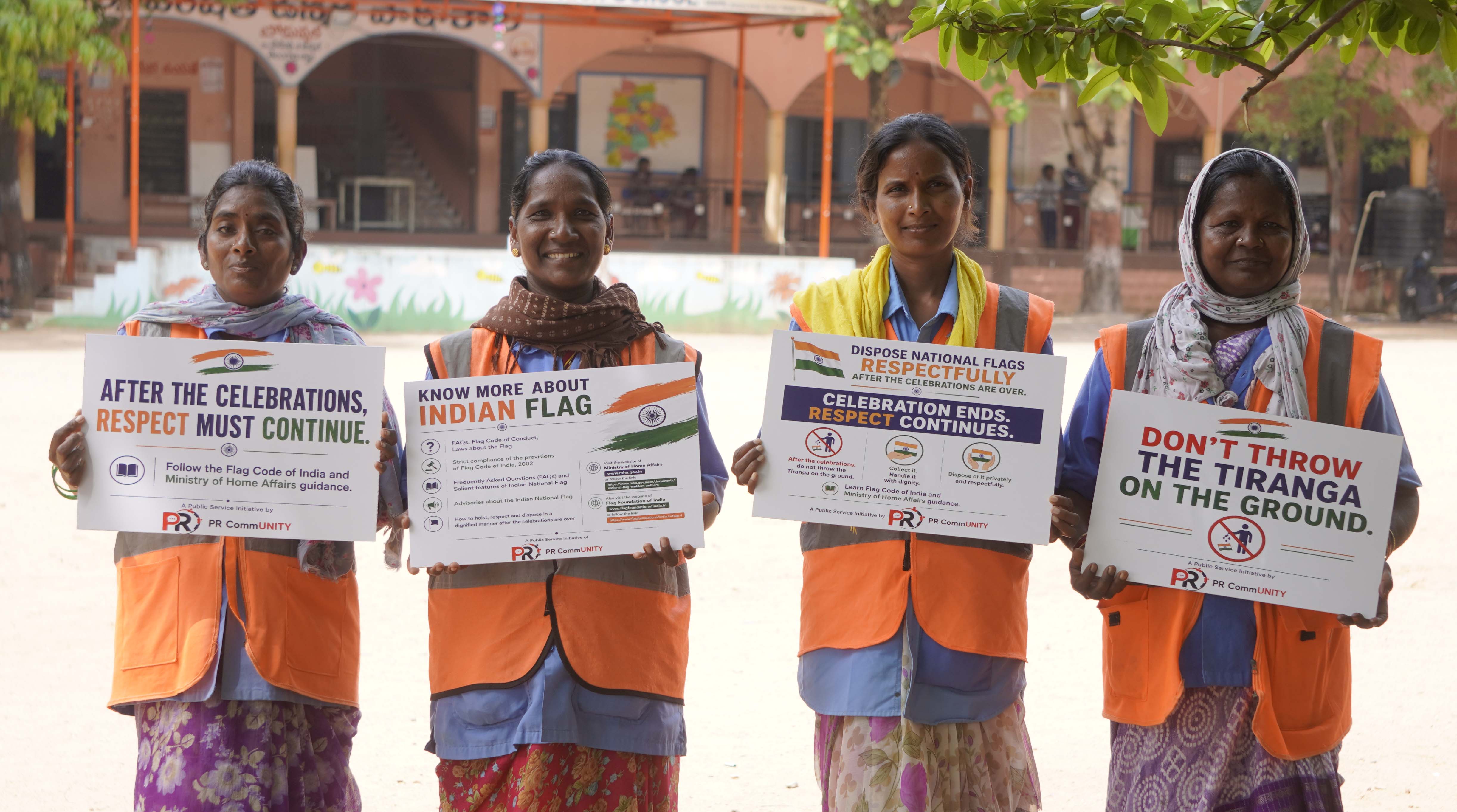After we celebrate, they clean up. Their message: respect the Tiranga